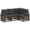 vidaXL Gartensofa-set 4 Stk. Grau Poly-Rattan