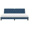 vidaXL Bett mit Matratze Blau 200x200 cm Stoff