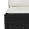 vidaXL 5-tlg. Garten-Sofagarnitur mit Kissen Schwarz Poly Rattan