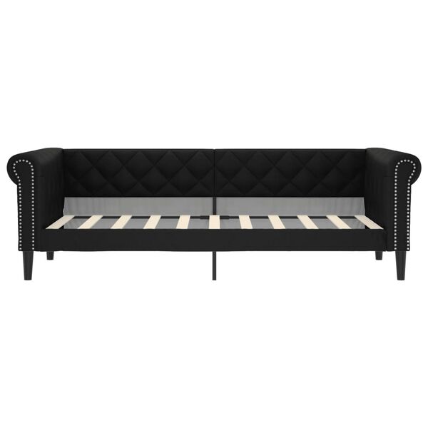 vidaXL Tagesbett Schwarz 90x190 cm Kunstleder