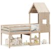 vidaXL Hochbett mit Dach 80x200 cm Massivholz Kiefer