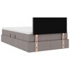 vidaXL Aufbewahrungsbett mit Matratze Taupe 120 x 200 cm Holzwerkstoff