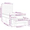 vidaXL Boxspringbett mit Matratze Dunkelgr&uuml;n 80x200 cm Samt
