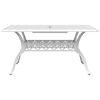 vidaXL Gartentisch Wei&szlig; 150x90x72 cm Aluminiumguss