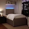 vidaXL Boxspringbett mit Matratze Hellgrau 120x200 cm Samt