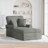 vidaXL Chaise Lounge mit Rock Hellgrau 91 x 157 x 91 cm Rippenstoff