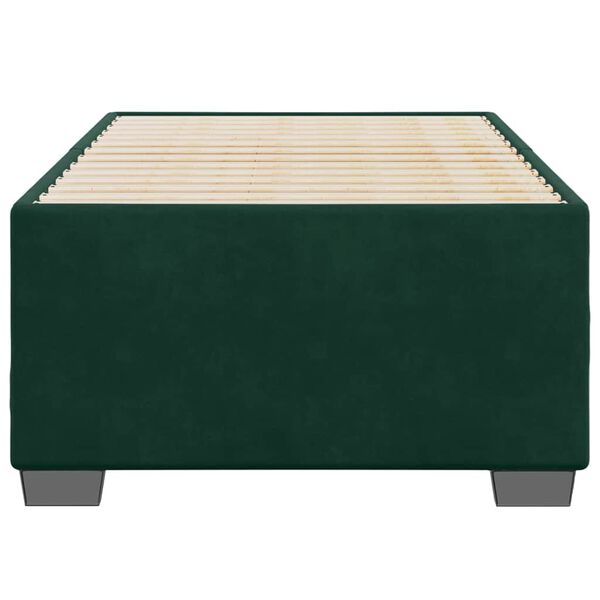 vidaXL Bettgestell ohne Matratze Dunkelgr&uuml;n 90x200 cm Samt