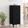 vidaXL Sideboard Schwarz Eichen-Optik 34,5 x 34 x 90 cm Holzwerkstoff