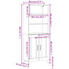 vidaXL Highboard Betongrau 69,5x34x180 cm Holzwerkstoff