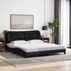 vidaXL Bettgestell ohne Matratze "Hvar" Schwarz 180x200 cm Stoff