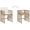 vidaXL 13-tlg. Garten-Essgruppe mit Kissen Beige Poly Rattan