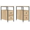 vidaXL Nachttische 2 Stk. Sonoma-Eiche 30x60x60 cm Holzwerkstoff