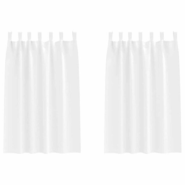 vidaXL Verdunkelungs-Vorh&auml;nge mit Ringen 2 pcs Reinwei&szlig; 175 x 140 cm