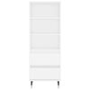 vidaXL Highboard Wei&szlig; 40x36x110 cm Holzwerkstoff