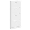 vidaXL Schuhschrank Hochglanz-Wei&szlig; 59x17x150 cm Holzwerkstoff