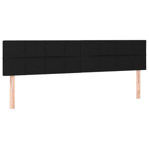 vidaXL Kopfteile 2 Stk. Schwarz 90x5x78/88 cm Stoff