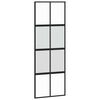 vidaXL Schiebet&uuml;r mit Beschlag Schwarz 76x205 cm Hartglas