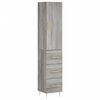 vidaXL Highboard Grau Sonoma 34,5x34x180 cm Holzwerkstoff