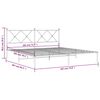 vidaXL Bettgestell mit Kopfteil Metall Wei&szlig; 180x200 cm