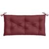 vidaXL Gartenbank-Auflagen 2 Stk. Melange Weinrot 100x50x7 cm Stoff