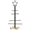 vidaXL Metall Weihnachtsbaum Schwarz 60 cm Pulverbeschichteter Stahl