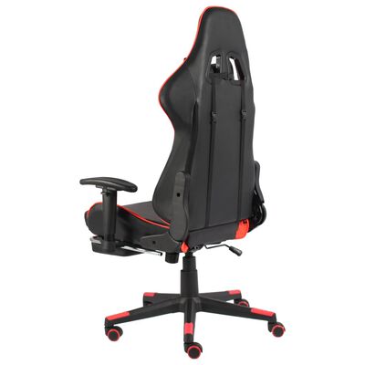 vidaXL Gaming-Stuhl mit Fußstütze Drehbar Rot PVC