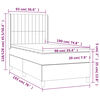 vidaXL Boxspringbett mit Matratze Dunkelgrau 90x190 cm Stoff