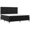 vidaXL LED Boxspringbett mit Matratze Schwarz 200 x 200 cm Stoff