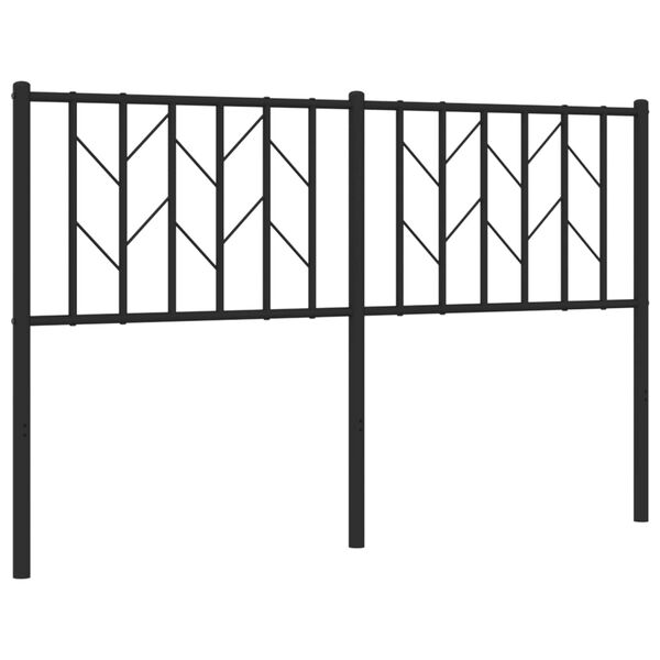 vidaXL Ersatz-Kopfteil Metall Schwarz 140 cm