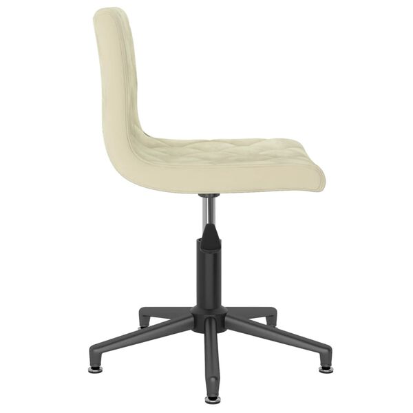 vidaXL Esszimmerst&uuml;hle 4 Stk. Drehbar Creme Samt