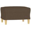 vidaXL 3-Sitzer-Sofa mit Hocker Braun 180 cm Stoff