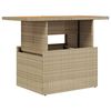vidaXL Gartentisch Beige 100x55x73 cm Poly Rattan und Akazienholz