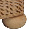 vidaXL Sessel mit Kissen Natur Rattan