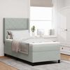 vidaXL Boxspringbett mit Matratze mit LED Hellgrau 90 x 200 cm Samt