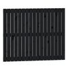 vidaXL Wand-Kopfteil Schwarz 108x3x90 cm Massivholz Kiefer