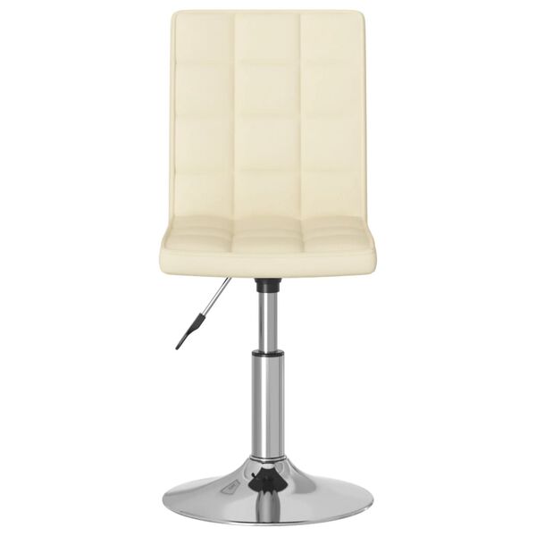 vidaXL Esszimmerstuhl Drehbar Creme Stoff