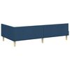 vidaXL Eckbettgestell mit Matratze mit Matratze 2 pcs Blau Stoff