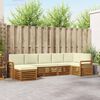 vidaXL Sofagarnituren 7 pcs Natur und Creme Massivholz Akazie