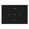 vidaXL Sideboard Schwarz 91x29,5x65 cm Holzwerkstoff