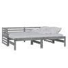 vidaXL Ausziehbares Tagesbett Grau Massivholz Kiefer 2x(90x200) cm