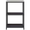 vidaXL K&uuml;chenaufbewahrung mit Regal Schwarz 60 x 50 x 92 cm Stahl
