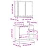 vidaXL 2-tlg. Badm&ouml;bel-Set R&auml;uchereiche Holzwerkstoff
