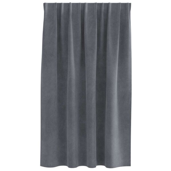 vidaXL Verdunkelungsvorh&auml;nge 2 pcs Hellgrau 140 x 140 cm Samt