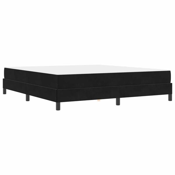 vidaXL Boxspringbett mit Matratze Schwarz 180 x 200 cm Stoff