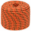 vidaXL Mehrzweck-Allzweckseil 14 mm 50 m Orange PP