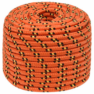 vidaXL Mehrzweck-Allzweckseil 14 mm 50 m Orange PP