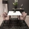 Venture Home Esszimmerst&uuml;hle 2 Stk. Velvet Kord Schwarz und Altrosa