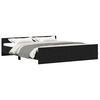 vidaXL Bettgestell ohne Matratze Schwarze Eiche 180x200 cm Holzwerkstoff