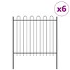 vidaXL Gartenzaun BOXTEL 6 stk. 10,2 x 1,5 m Pulverbeschichteter Stahl