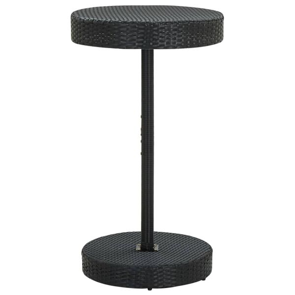 vidaXL 3-tlg. Gartenbar-Set Poly Rattan Schwarz